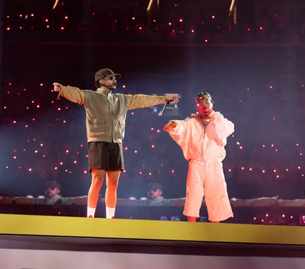 Myke Towers y Bad Bunny en Madrid